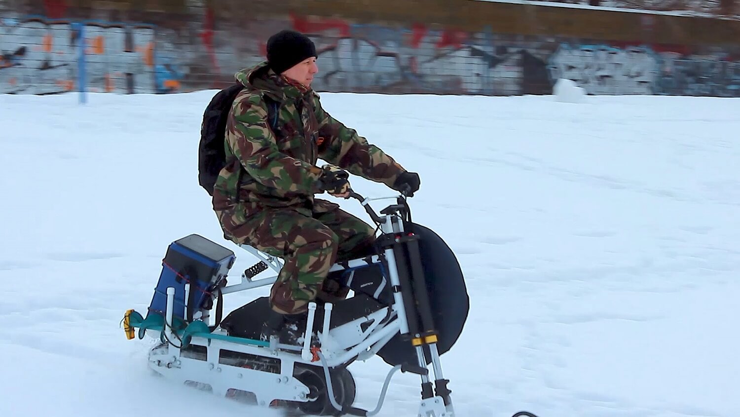 Electric snowmobile for fishing_part 2